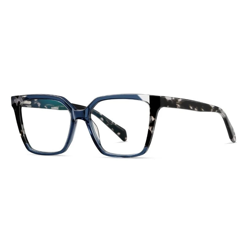 High Quality Large Frame Acetate square Eyeglasses Frame Fashionable Multi-colored Anti Blue Light Glasses Frame