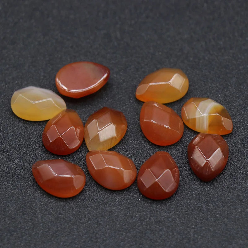 Diy Natural Egg Shape Carnelian Cabochon Smooth Gemstone