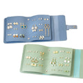Wholesale Portable Custom Jewelry Earring Storage Roll Bag With Logo PU Leather Travel Ring Jewellery Organizer Girl Gift Case