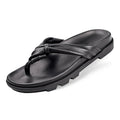 2025 Winter Trendy Men's Genuine Leather Sandals Breathable Flip Flops Non-Slip Design for Outdoor Beach Party Customizable for