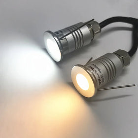 1W Mini Underground Light DC12V Waterproof IP67 LED Inground Stair Deck Light Outdoor Garden Buried Lights