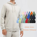 Men Sports Gym Hoodies Cotton Solid Color Pullover Hoodie Sweatshirt