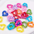Acrylic Plastic 21 19mm Solid Color Seven Color AB Fantasy Colorful Mabei Peach Heart Chain Buckle DIY Connector Jewelry