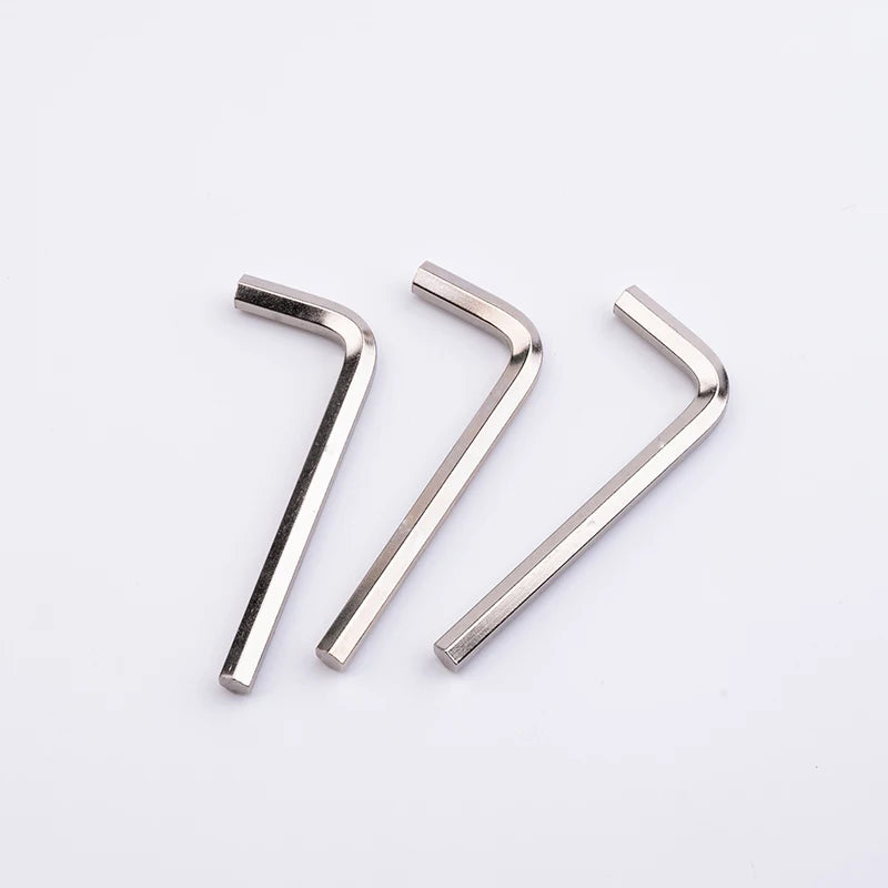 M5x65mm Nickel Plated L Shaped Hex Keys L Type Allen Wrench Industrial Grade Metric Hand Tool