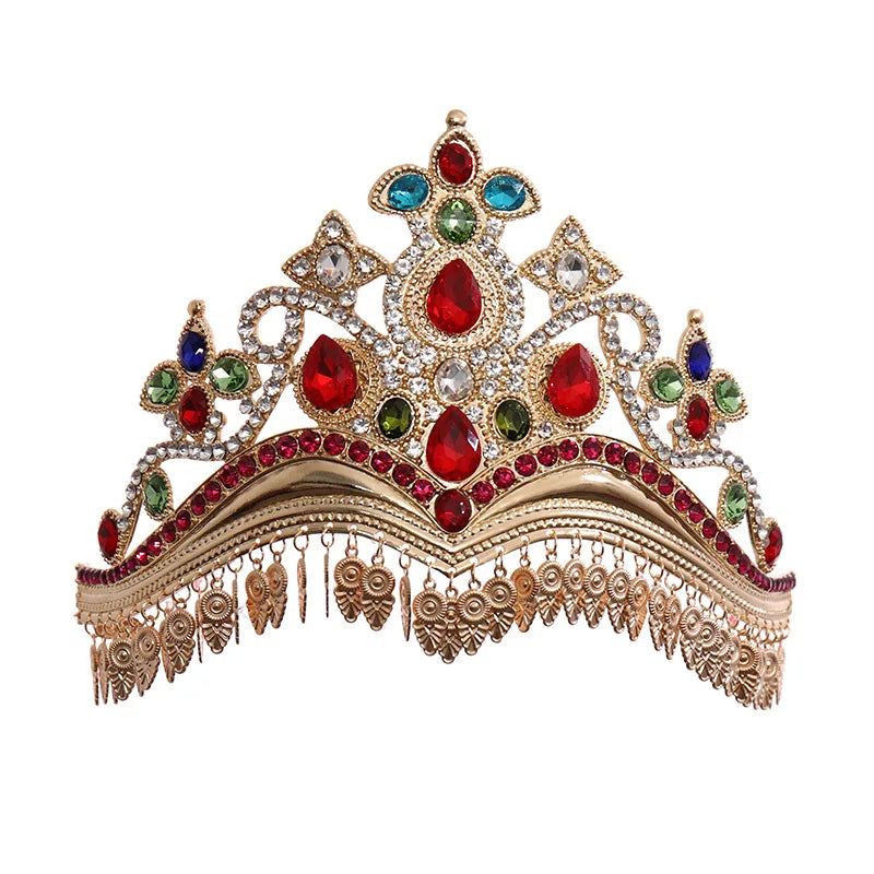 Famous Nationality Dance Headwear Alloy Leaf Crown Hair Accessories Bohemian Hair Accessories Crown Tiaras