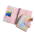 A6 Tie Dyed PU Leather 6 Ring Binder A5 A7 Budget Binder Cash Envelop Money Organizer Planners Binder Cover