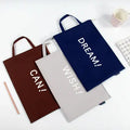 Custom Korean Style Zipper Stationery Cute File Bag Large Capacity Simple Canvas Student Paper Bag