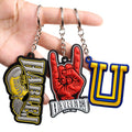 Custom Fashion Letter Silicone Keychain Cute 2d 3d Pvc Soft Rubber Key Ring Chain Bag Small Pendant Accessories