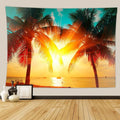 Wall Decoration Coconut Tree Tapestry Printed Leaf Bedspread Yoga Blanket Party Decor Polyester Wall Tapestries