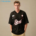 Custom Logo Vintage Sporsity Men Tee Shirts Super Letter & Cartoon Printed Soccer Retro Jerseys Mesh T-Shirt Oversized T-shirt