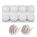 8 Cavity Cactus Mousse Cake Mold Striped Ball Circular Pattern Food Grade Silicone Mold Chocolate Baking Appliances B7-92