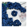 Wholesale High Quality Blue 6cm Skinny 100% Pure 6A Grade Mulberry Silk OEKO-TEX Certified Scrunchie