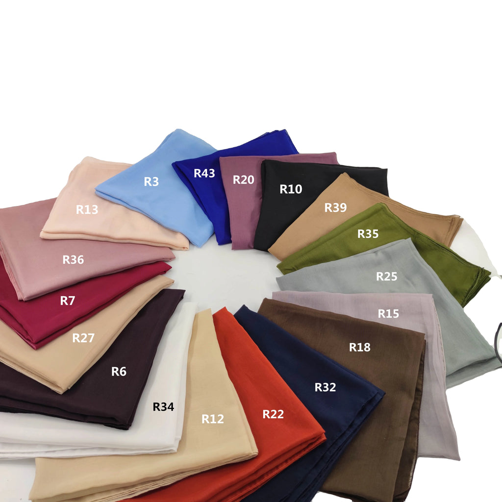 High Twist Spun Polyester Voile Cloth for Dress Scarf Hijab Tutung Bawal or Shawl