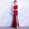1012# Banquet Evening Gown Long Autumn Winter Slim Fashion Fishtail Dress Hostess