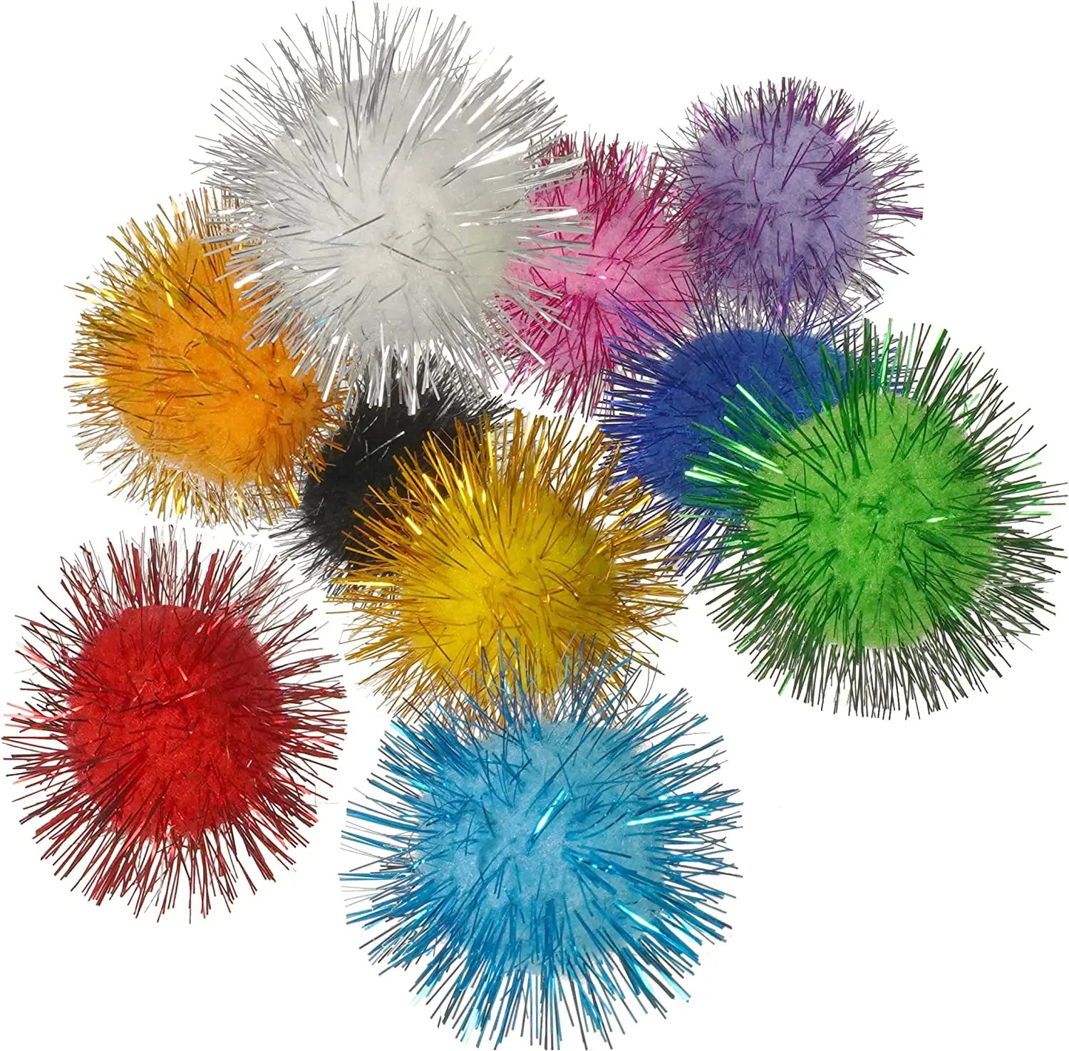 Wholesale 1.2INCH New Generation Extra Cat's Favorite Chase Glitter Ball Toy Sparkle Pom Pom Balls Cat Toys