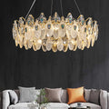 Led Dec Hanging Light Personality Living Room Decorative Round Hanging Lamp Large Luxury Modern Gold K9 Crystal Chandelier