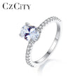 CZCITY Super White Infinity 925 Sterling Silver 1.2Ct Eternity Charm Manufacturer Oval Moissanite Ring