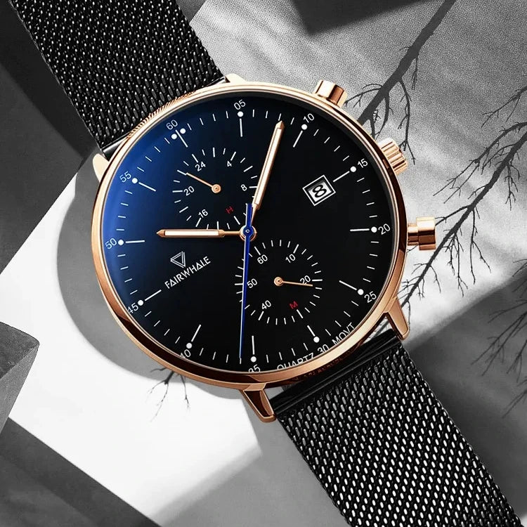 Mark Fairwhale Men's Quartz Watches Wholesale Luxury Waterproo Date Luminous Watch Sports Wristwatch