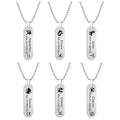 New Classic Zodiac Stainless Steel Necklace Silver Plated Men Beaded Necklace Titanium Necklace for Unisex