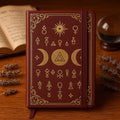 LABON Mystic Symbol Notebook Red A5 Journal Gold Foil Hardcover 160GSM Paper Dual Ribbon Vintage Astrology Occult Diary Gift