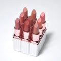 Luxury Makeup Private Label 9 Colors Low Moq Matte Lipstick Vegan No Logo Cream Lipstick Cruelty Free