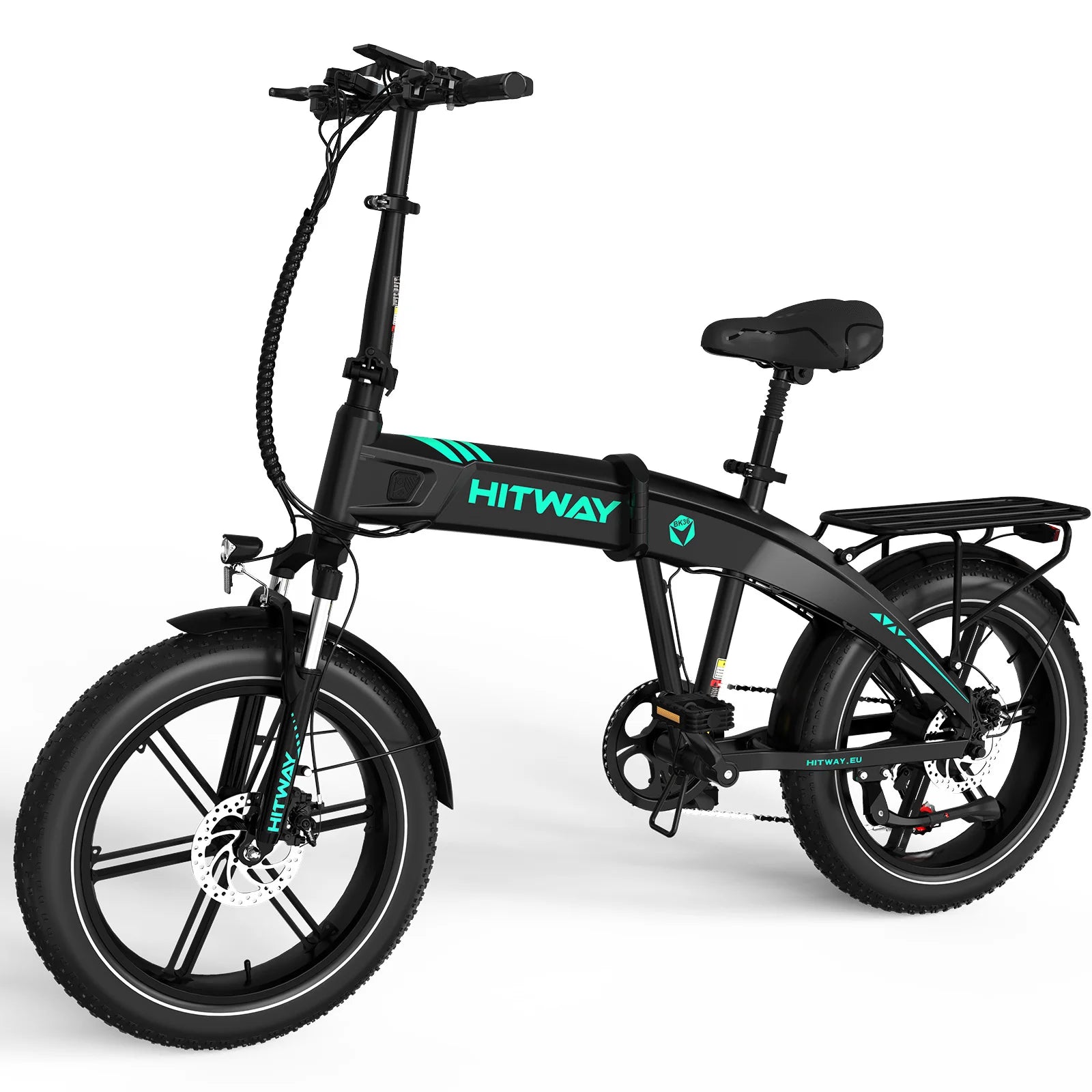 UK EU Warehouse 500W 48V Aluminum Alloy 7 Speed CE Certified HITWAY BK36 20" Fat Tire Electric City Bike