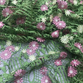 Multi-color Embroidered Chemical Lace Fabric