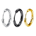 2022 Multi Size Female Korean Version Simple Earrings Jewelry Women Men 18K Gold Plated Stainless Steel Huggie Hoop Earring