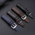 Popular Plain Soft Universal 20mm 22mm Waterproof Leather TPU Watch Band Hybrid Rubber Quick Release Watch Strap Replacement