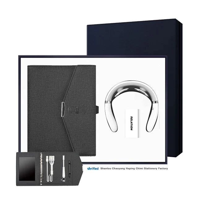 Big Writing Screen Wireless Charging Power Bank Notebook Bridesmaid Gift Set-Business Gift Set