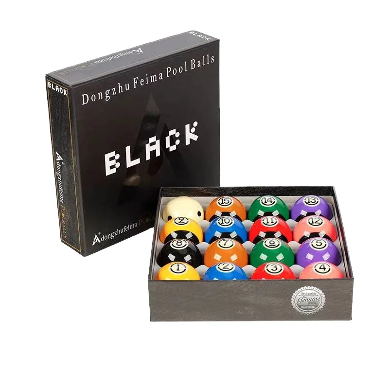 Standard Large Black King Kong TV Crystal Ball Black 8 Billiard Balls Standard 16-color American Billiard Table Supplies