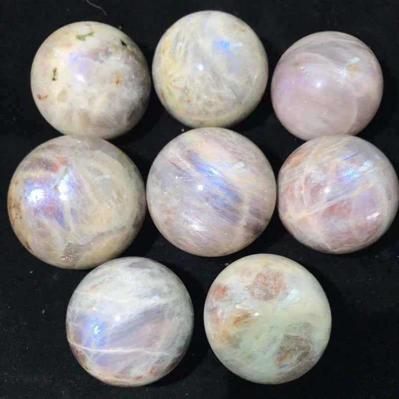Wholesale Polished Natural Quartz Blue Moonstone Sphere Healing Crystal Ball