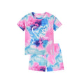 2024 Girls Clothing Sets Gradient Color Summer Short Sleeve Girl Tie Dye Set  Love Pattern Wholesale Kids Clothes