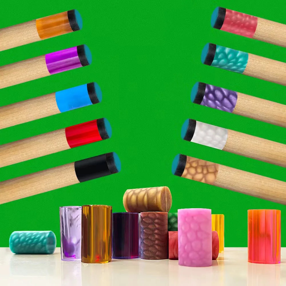 Multi Colors Strong Quality Resin Material 15mm Diameter Billiard Pool Snooker Cue Stick Dragon Skin Pattern Ferrule MegaBDM