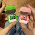 Hot Selling Cute Cartoon Ring Acrylic Resin Green Pink Frog Ring