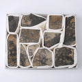 HZ Natural Beautiful Picture jasper Irregular Size Stone Set Boxed Christmas Gift Box
