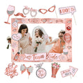 Nicro 31pcs  Bridal Shower Party Favor Funny Lip Mouth Girls Bachelorette Hen Party Supplies Foil Glitter Photo Booth Props
