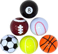 Unisex Multicolor Set of 6 Fun Sport Golf Balls