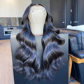 13X4 13X6 Swiss HD Transparent Lace Front Wig Pre-Plucked Cuticle Aligned Virgin Hair Brazilian Malaysian Human Hair V-Part Wig