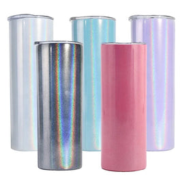 20oz Double Wall Stainless Steel Glitter Skinny Blanks Straight Glitter 20oz Sublimation Tumbler
