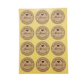 Merci Self-adhesive Sealing Sticker 120pcs Per Pack Round Black Label Custom Usage Stickers Custom Removable Adhesive Food Matte