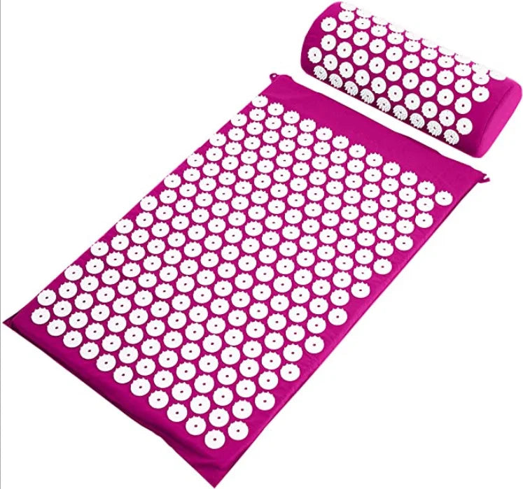 Yoga Home Massage Acupressure Mat and Pillow Acupuncture Mattress for Neck and Back Pain