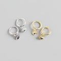 Retro Gold Plated Turkey Blue Demon Eyes Hoop Earrings for Women New 925 Sterling Silver Jewelry Gifts Wholesale