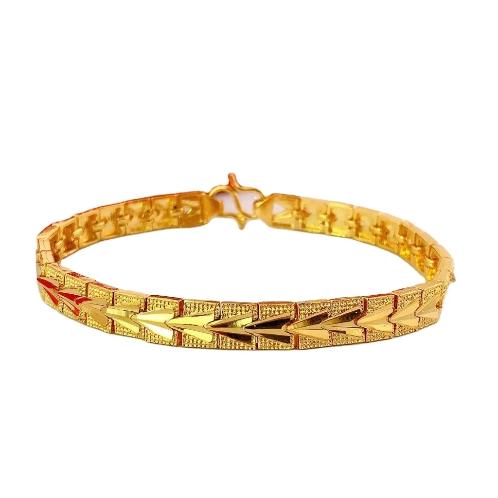 Dubai Jewelry 2019 New Fashion Long-Lasting Brass Gold Plated-Plated Jewelry Ladies Gold Plated Bracelet Jewelry Spot