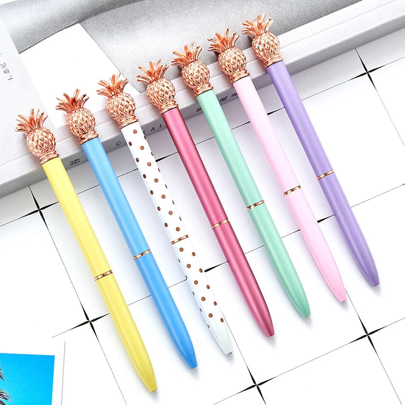 New Pineapple-Shaped Ballpoint Pen 1.0mm Metallic Business Gift for Writing