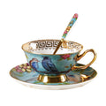 Porcelain Tea Set Cups Teapot Set Best Selling Sweet Colorful 15 Pcs Porcelain New Bone Coffee Cups