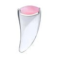 Pink Crystal Jade Rice Bead Rolling Massage Board Ram's Horn Metal Scraping Tool for Beauty & Personal Care