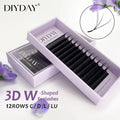 DIYDAY 3D W Shape Lashes Extension Premium Individual Eyelashes for Private Label Individual Eyelashes