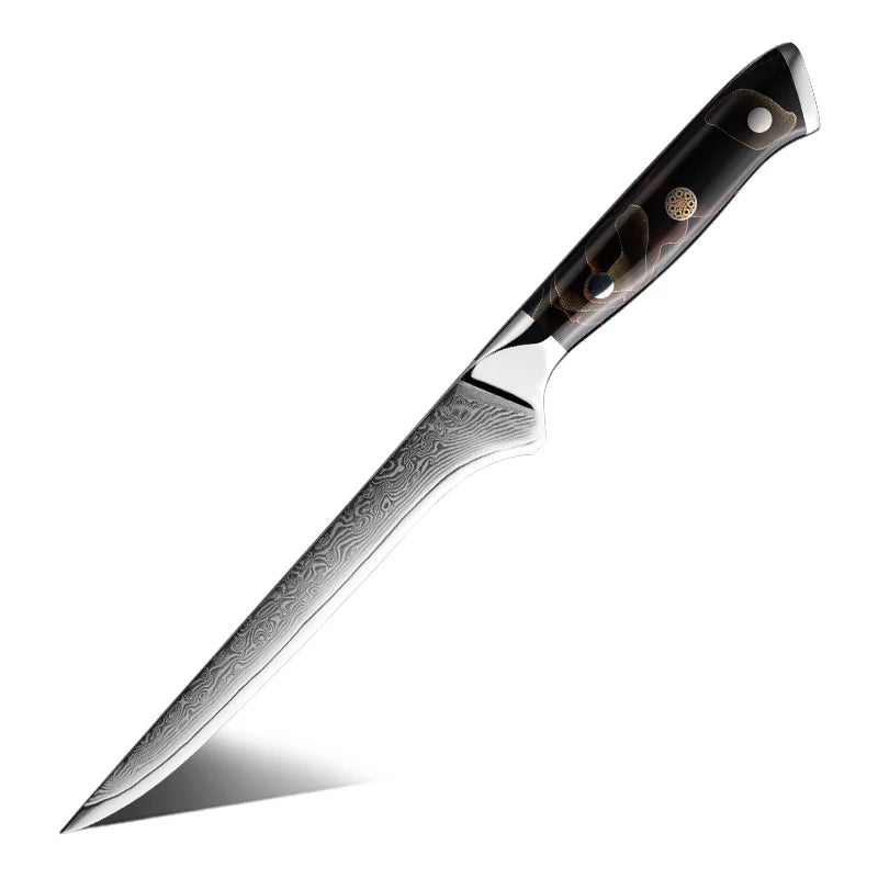 Grandsharp Japanese Stainless Steel Kitchen Knife 67 Layers Damascus Chef Knife Razor Sharp Filleting Knife with Resin Handle
