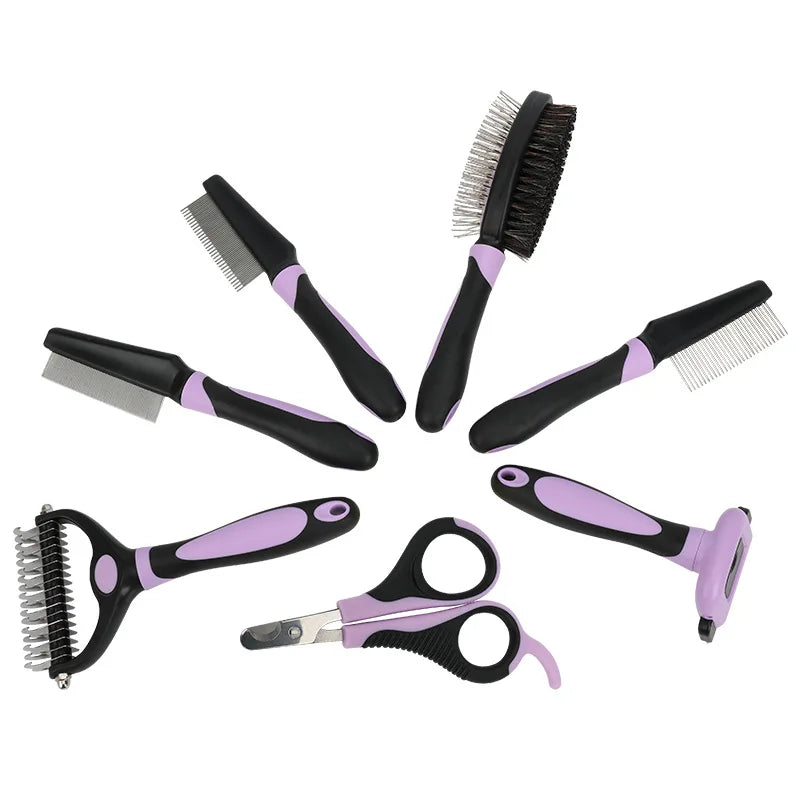 Pet Hair Cleaning Brush for Dogs Cats Knots & Loose Hair Removal Brushes Professional Dog Combs Pet Grooming Product